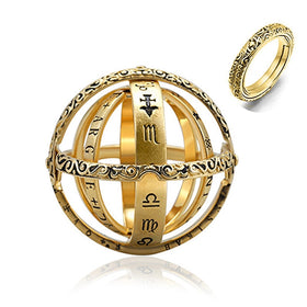 2019 Astronomical Sphere Ball Ring Open Finger Ring Couple Women Men